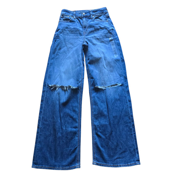 NWT, American Eagle Dreamy Drape Super High Rise Baggy Wide Leg, Size 23 Waist. - Picture 1 of 8